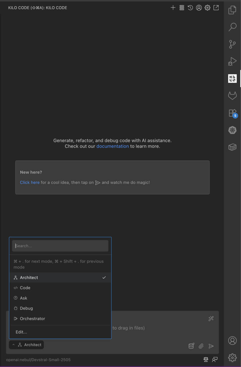 Use interaction modes to organize tasks